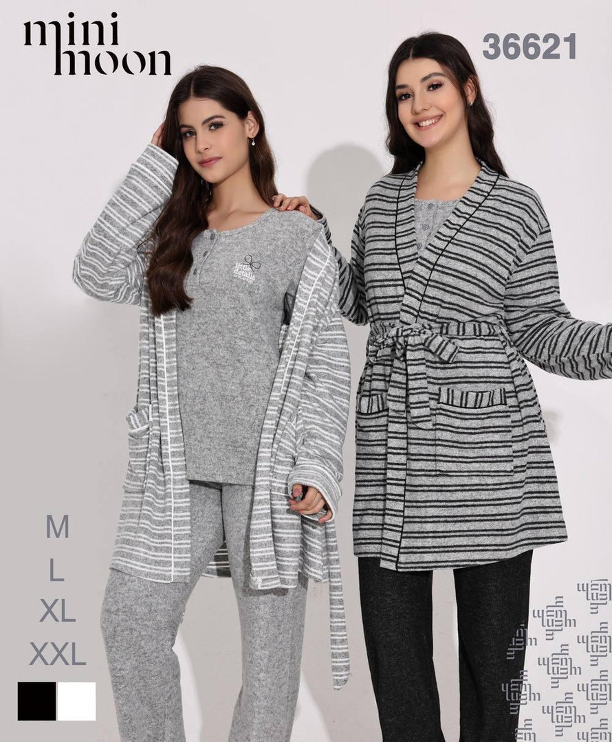 بجامة 3 قطع صوف شتوي